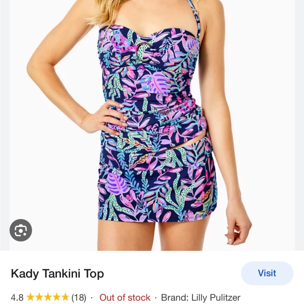 Lilly Pulitzer Tankini Suit in “ You’ve Been Spotted”  Top sz 4 & Bottom sz 2.